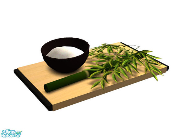 Sims 2 — Mono Kitchen - Table Decoration by Murano — Board with flour and bamboo.