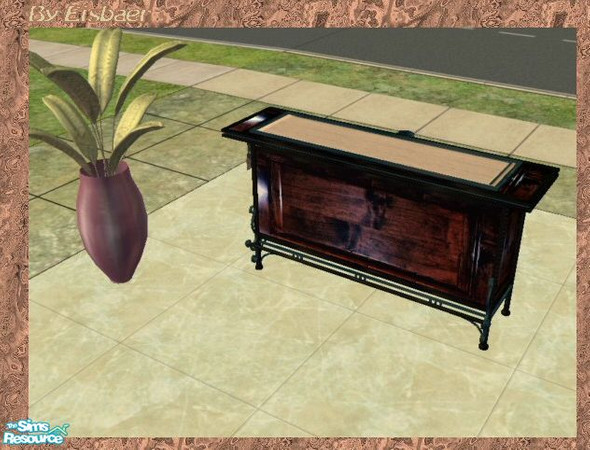 Sims 2 — SIP Romantic Mallorca Dark -Bar by Eisbaerbonzo — Fantastic wood and metal bar with many details. Your