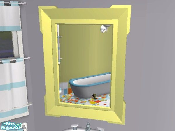 Sims 2 — Vibrant! - Mirror by EarthGoddess54 — Part of the Vibrant! bathroom set. Based on and made to match Dagg's