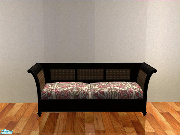 Sims 2 — Potterybarn Diningroom - recolor - Loveseat black - red by ShinoKCR — 
