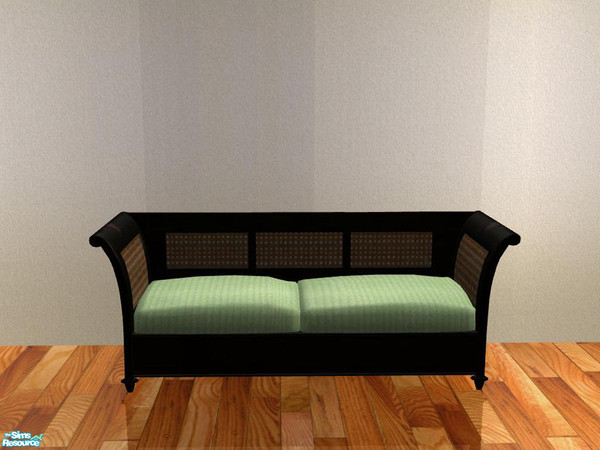 Sims 2 — Potterybarn Diningroom - recolor - Loveseat black - green by ShinoKCR — 