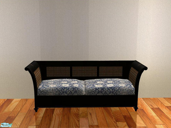 Sims 2 — Potterybarn Diningroom - recolor - Loveseat black - blue by ShinoKCR — 