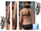 Sims 3 — Tattoo 2 by nezat19962 — Feather, rose combinaton tattoo for your simmies.