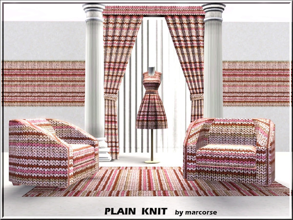Sims 3 — Plain Knit_marcorse by marcorse — Fabric pattern: striped knit in pink shades