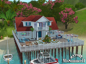 Sims 3 — Missummer02 by ayyuff — A cute family house with 4 bedrooms. It has: 1st floor:kitchen,dining/living room/2
