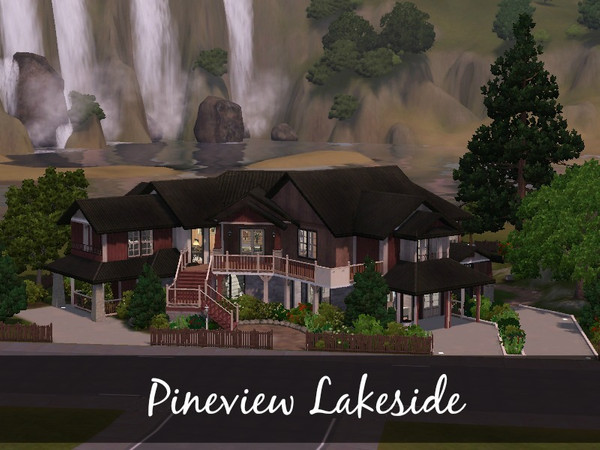 Sims 3 — Pineview Lakeside by Llilyard2 — Pineview Lakeside is my latest house with a rustic interior (No CC). It has 4