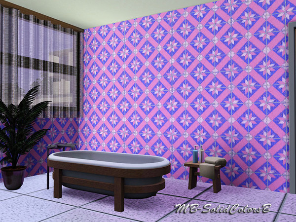 Sims 3 — MB-SolidColorsB by matomibotaki — Geometric pattern with 4 recolorable palettes, to find under - geometric -
