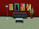 Sims 3 — Poster modern cats by malicieuse75 — 2 cats in a Warhol style, 4 paintings Base game 