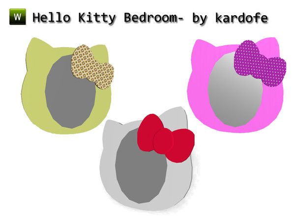 Sims 3 — kar_HelloKitty_MirrorWallOval by kardofe — Mirror wall oval by kardofe