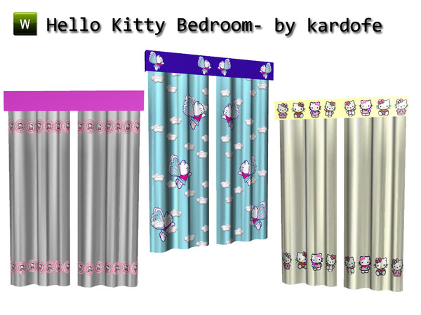 Sims 3 — kar_HelloKitty_Curtain2Tile by kardofe — Curtain2 tile by kardofe