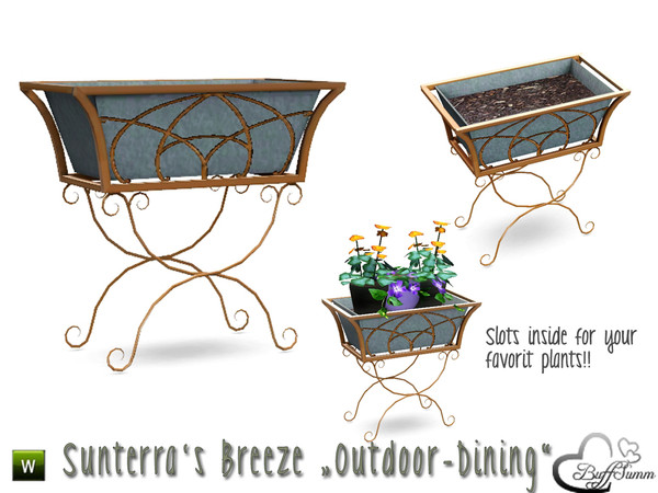 Sims 3 — 'Sunterra's Breeze' Outdoor Planter by BuffSumm — Part of the *'Sunterra's Breeze' Outdoor* ***TSRAA***
