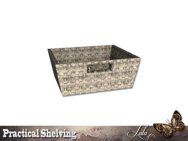 Sims 3 — Practical Shelving Basket by Lulu265 — Part of the Practical Shelving Set Fully CAStable