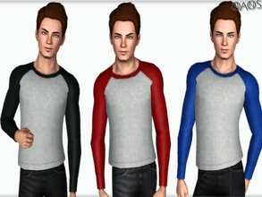 Sims 3 — Jump Baseball Crew Neck Top by OranosTR — 3 Recorable Part. Everday,Formal,Athletic,Outerwear,Career 