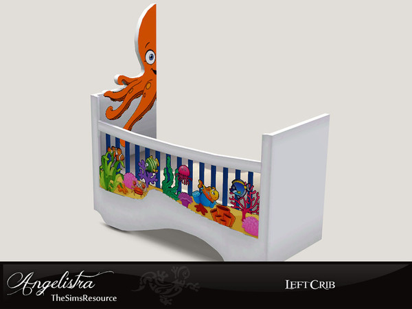 Sims 3 — Angelistra, Twintastical Left Crib by Angelistra — Left side of the coral reef twin crib