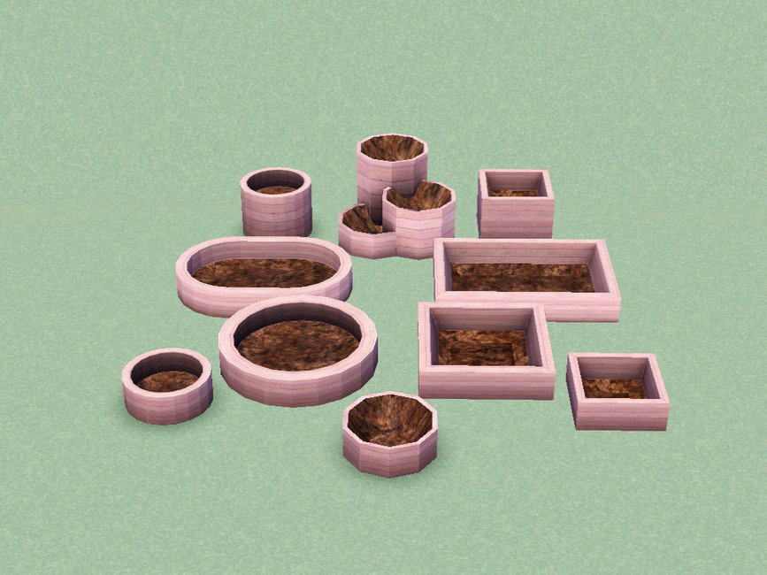 The Sims Resource Boxed Planters Set