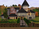 Sims 3 — Puzzle Manor by Pawzsim — The odd house was built beginning over 200 years ago. Every generation added on a bit