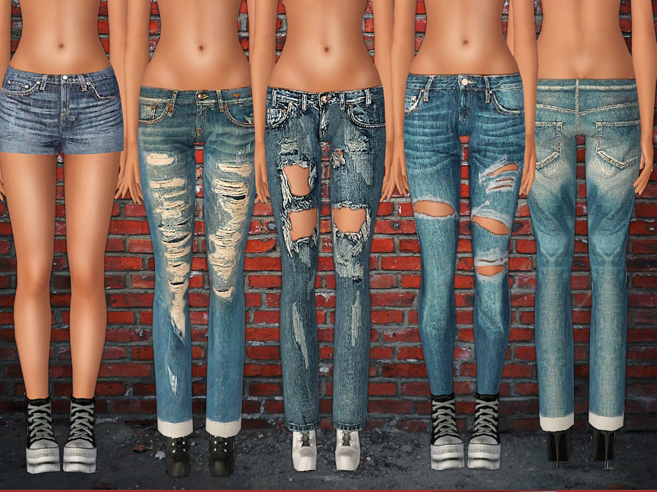 Четверо джинсов. Симс 3 джинсы для девушек. Симс 3 одежда женская. Джинсовый комплект женский. Симс 3 моды рваная одежда.