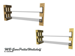 Sims 3 — MB-EuropalletWallshelf by matomibotaki — MB-EuropalletWallshelf, wallshelf made from europallets with glass part