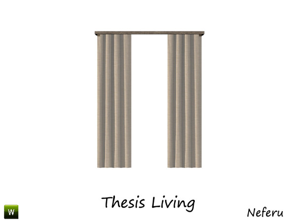 Sims 3 — Thesis Curtain by Neferu2 — Curtain 2 tile Thesis Living_by Neferu_TSR