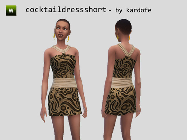 Sims 4 — Kardofe Print Dress by kardofe — A Lovely dress recolor done in modern prints