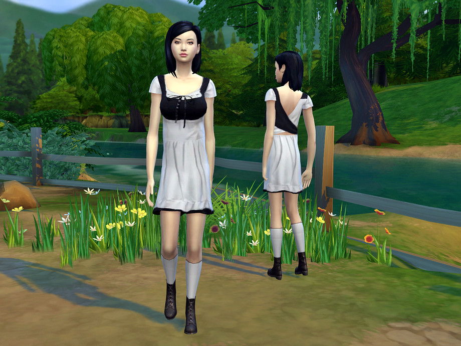 The Sims Resource Flovv Dress 01 Maid Outfit