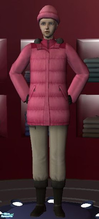 Sims 2 — Pink Outerwear for Females - Elder by becboobear — Pink recolors of Outerwear for mothers and daughters of all