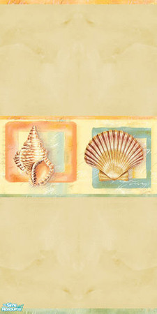 Sims 2 — Wall Teal Tropical Shells by Sheera — Part of my Seashells Walls & Floors Set, hope you'll like it. Enjoy