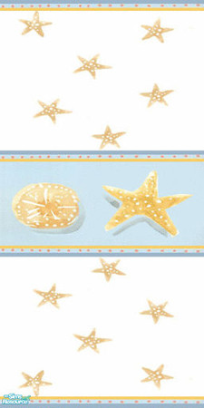 Sims 2 — Wall Tan & White Starfish Toss by Sheera — Part of my Starfish Toss Walss & Floors Set, hope you'll like