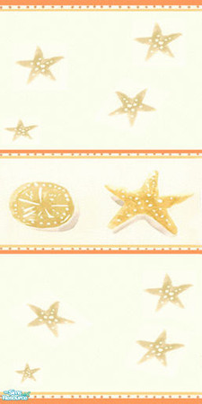 Sims 2 — Wall Tan & Orange Starfish Toss by Sheera — Part of my Starfish Toss Walss & Floors Set, hope you'll
