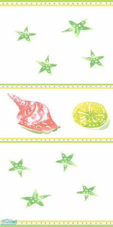 Sims 2 — Wall Lime Starfish Toss by Sheera — Part of my Starfish Toss Walss & Floors Set, hope you'll like it. Enjoy