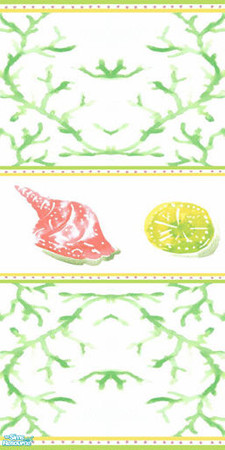 Sims 2 — Wall Lime Coral Shells by Sheera — Part of my Coral Seashell Walls and Floors Set, hope you'll like it. Enjoy !