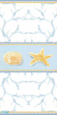 Sims 2 — Wall Light Blue Coral Shells by Sheera — Part of my Coral Seashell Walls and Floors Set, hope you'll like it.