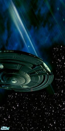 Sims 2 — Space Fantasy Murals - 10B by stephanie_b. — Enterprise - Star Trek (Right)
