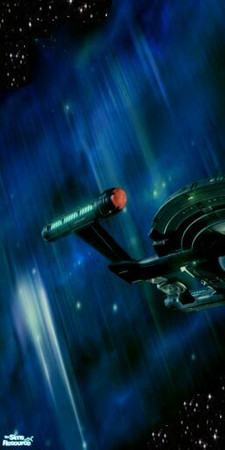 Sims 2 — Space Fantasy Murals - 10A by stephanie_b. — Enterprise - Star Trek (Left)