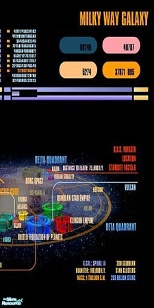 Sims 2 — Space Fantasy Murals - 9B by stephanie_b. — Star Trek Screen (Right)