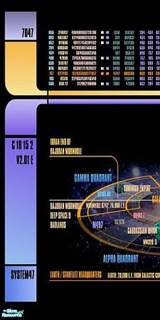Sims 2 — Space Fantasy Murals - 9A by stephanie_b. — Star Trek Screen (Left)