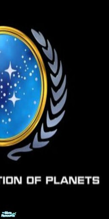 Sims 2 — Space Fantasy Murals - 8B by stephanie_b. — United Federation of Planets - Star Trek (Right)