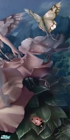 Sims 2 — Space Fantasy Murals - 7B by stephanie_b. — Pink Fairie (Right)