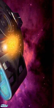 Sims 2 — Space Fantasy Murals - 2B by stephanie_b. — Shuttle Pod (Right)