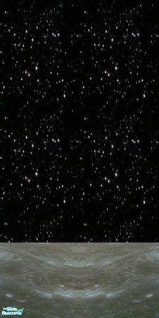 Sims 2 — Atomic Kids Space Room Walls - 8 by stephanie_b. — Moon and Stars in the Sky