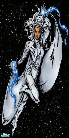 Sims 2 — Atomic Kids Space Room Walls -7 by stephanie_b. — Silvery Storm in Space (from X-men)