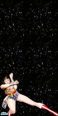 Sims 2 — Atomic Kids Space Room Walls - 6 by stephanie_b. — Space Wonderwoman