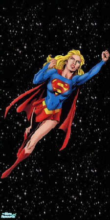 Sims 2 — Atomic Kids Space Room Walls - 5 by stephanie_b. — Space Supergirl