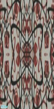 Sims 2 — Atomic Wall Collection (Part 2) - 34 by stephanie_b. — Red, Black and White Collage (to Match the rug in the