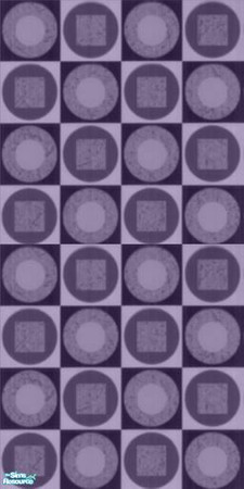 Sims 2 — Atomic Wall Collection (Part 1) - 11 by stephanie_b. — Purple Geometric Circles and Squares