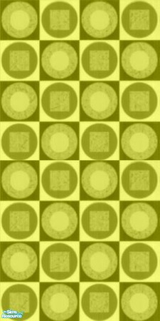 Sims 2 — Atomic Wall Collection (Part 1) - 1 by stephanie_b. — Yellow Geometric Circles and Squares