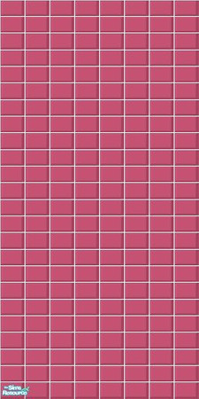 Sims 2 — Pink Tile (4 pack) - Individual Item by becboobear — Recolor of tile floor and two tile walls that came with