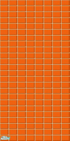 Sims 2 — Orange Tile (4 pack) - Individual Item by becboobear — Recolor of tile floor and two tile walls that came with
