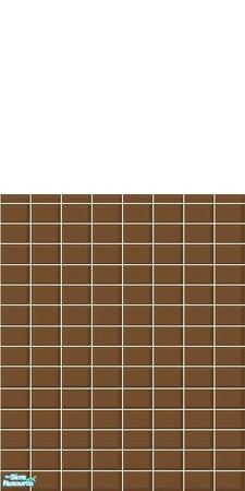 Sims 2 — Brown Tile (4 pack) - Individual Item by becboobear — Recolor of tile floor and two tile walls that came with