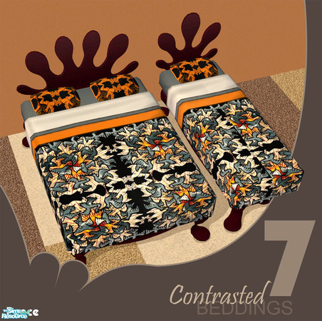 Sims 2 — Contrasted Beddings - Peace by GenoPosts.com — out of ordinary beddings, mixed tastes can be found in this set,